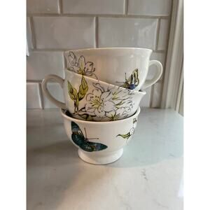 Anthropologie Butterfly Coffee Tea Cup Set